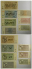Czechoslovakia, Theresienstadt, Ghetto Prigionieri Ebraici, Set 100, 50, 20, 10, 5, 2, 1 Kronen 1943, q.FDS