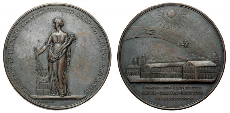 Ducato di Modena e Reggio Emilia, Francesco IV, medaglia coniata in segno di ric...