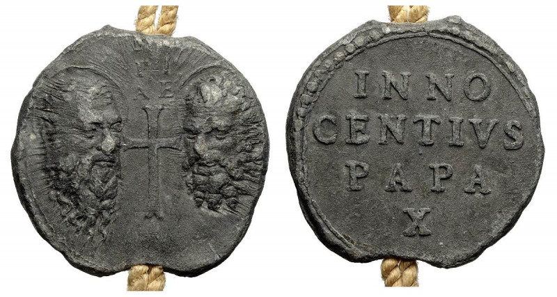 Innocenzo X (1644-1655), bolla papale, RR Pb mm 37 g 46,68 SPL