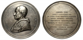 Leone XIII, medaglia a ricordo del 50° anniversario di sacerdozio 1887 anno X, opus Bianchi, RR Ag mm 82 g 285,16 segnetti al bordo e nel campo altrim...