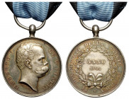 Umberto I, medaglia ai benemeriti della salute pubblica durante il colera del 1884, opus C. Moscetti, Rara Ag mm 36 g 28,96 migliore di SPL