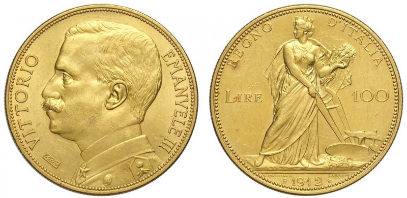 100 Lire 1912, Rara Au mm 35, migliore di SPL
