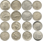 50 Centesimi 1919-1921 C/lisci e rigati (6 pezzi, il 1920 C/liscio è SPL-FDC), 50 Centesimi 1924 C/rigato (MB-BB), 50 Centesimi 1925 C/liscio e rigato...