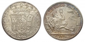 Napoli, Carlo di Borbone, Piastra 1736, non comune Ag mm 41 conservazione da ritenersi eccezionale per questo tipo con bellissima patina con iridescen...