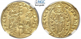Roma, Senato Romano (Sec. XIV-XV), Ducato, Rara Munt-116 MIR-179/2 Fr-2 Au mm 21 g 3,48 conservazione elevata per la tipologia, in Slab NGC MS63 (Best...