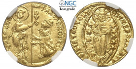 Venezia, Francesco Foscari (1423-1457), Ducato, Au mm 22 conservazione eccezionale, in Slab NGC MS65+ (Best Grade of NGC)