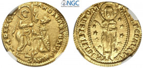 Venezia, Andrea Vendramin (1476-1478), Ducato, RR Au mm 21 alta conservazione, in Slab NGC MS63 (secondo Best Grade of NGC)