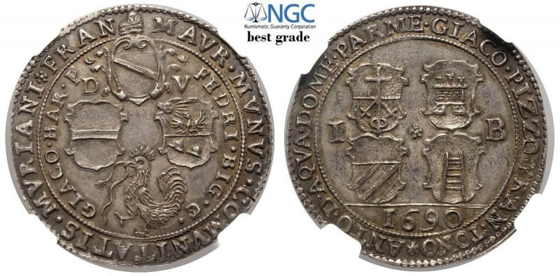 Venezia, Francesco Morosini, Osella per Murano 1690 anno III, RR Ag mm 37 conser...