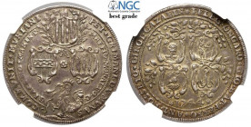 Venezia, Pietro Grimani, Osella per Murano 1744 anno IV, RR Ag mm 38 di ottima conservazione con bellissima patina, in slab NGC AU58+ (Best Grade of N...