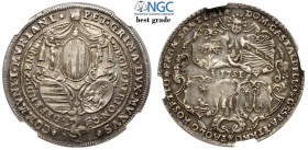 Venezia, Pietro Grimani, Osella per Murano 1751 anno XI, RRR Ag mm 37 di alta conservazione con bellissima patina, in Slab NGC MS61 (Best Grade of NGC...