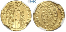 Venezia, Alvise IV Mocenigo (1763-1778), Zecchino, Au mm 21 in Slab NGC MS62