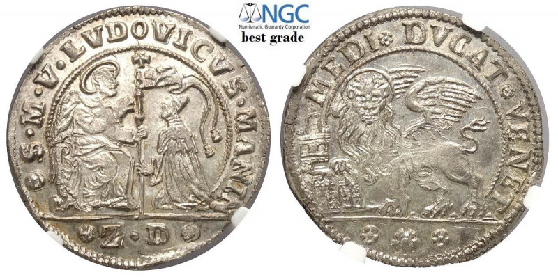 Venezia, Ludovico Manin, Mezzo Ducato, Ag mm 35 conservazione eccezionale con pi...