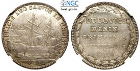 Venezia, Ludovico Manin, Osella 1790 anno II, Rara Ag mm 31 conservazione eccezionale con pieno lustro di zecca, in Slab NGC MS65+ (Best Grade of NGC)