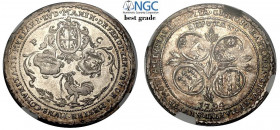 Venezia, Ludovico Manin, Osella per Murano 1794 anno VII, RR Ag mm 38, conservazione eccezionale con delicata patina su fondi brillanti, in Slab NGC M...