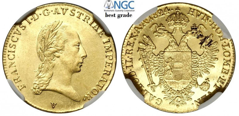 Venezia, Francesco I d'Asburgo Lorena, Monetazione per l'Austria, Ducato 1824-V,...