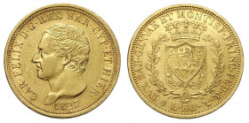 Savoia, Carlo Felice, 80 Lire 1827 Torino, Au mm 33 migliore di BB