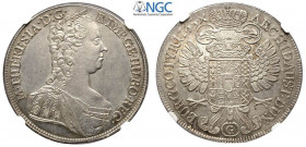 Austria, Maria Theresa, Thaler 1765-G Burgau, Dav-1147 Ag mm 42 in Slab NGC MS61