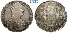 Austria, Maria Theresa, Thaler 1765 Hall, Dav-1121 Ag mm 41 in Slab NGC MS61 (second best grade of NGC)