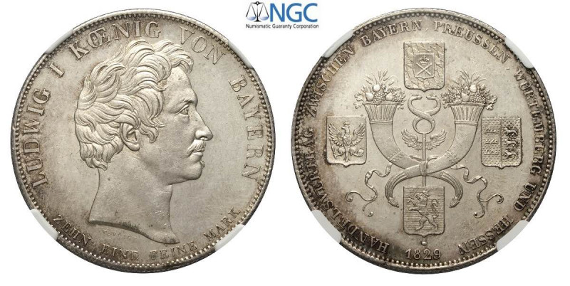 Germany Bavaria, Ludwig I, Thaler 1829, Ag mm 38 conservazione eccezionale con i...