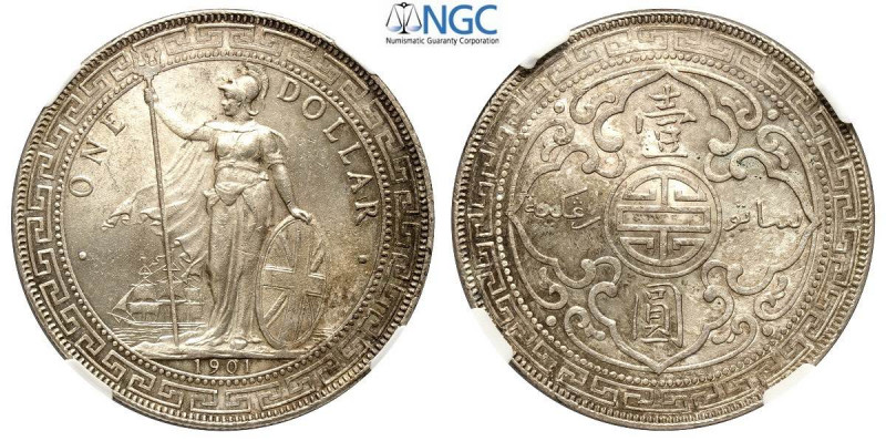 Great Britain, Trade Coinage, Dollar 1901-B Bombay, Ag mm 39 alta conservazione,...