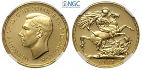 Great Britain, George VI, 2 Pounds 1937, Au mm 28 alta conservazione, in Slab NGC PF63 Cameo