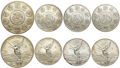 Mexico, Estados Unitos, Lot of 5 scarce date Silver OZ: 1997 (double OZ), 2000, 2002, 2003