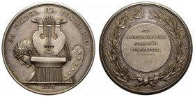 Russia, award medal of the Imperial Academy of Arts in St. Petersburg 1830, opus P. Utkin, RR Ag mm 51 g 67,11 q.FDC