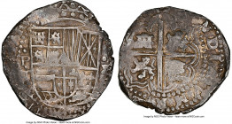 Philip III Cob 8 Reales ND (1618-1621) P-T AU53 NGC, Potosi mint, KM10, Cal-Type 165. 27.33gm. A high-grade Cob, bearing crisp devices and a silty pat...