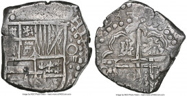 Philip IV Cob 8 Reales 1628 P XF45 NGC, Potosi mint, KM19a, Cal-Type 327. 26.93gm. Sharply struck, and showing a clear date despite the assayer being ...