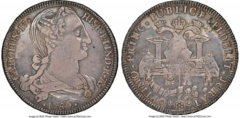 Charles IV silver "Chuquisaca Proclamation" Medal 1789 XF45 NGC, Medina-179, Her...