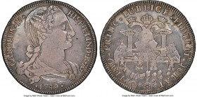 Charles IV silver "Chuquisaca Proclamation" Medal 1789 XF45 NGC, Medina-179, Herrera-132, Fonrobert-9736, Asbun-Karmy-C1318 (RR). 41mm. Struck to anno...