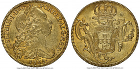 Jose I gold 6400 Reis 1765-R MS61 NGC, Rio de Janeiro mint, KM172.2, LMB-433. A conservatively graded piece for an issue generally seen in lesser tier...