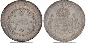 Pedro I "SIGNO" 960 Reis 1823-R UNC Details (Cleaned) NGC, Rio de Janeiro mint, KM368.1, LMB-504. A fleeting issue of Pedro I encountered with more fr...
