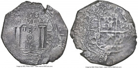 Philip IV Cob 8 Reales 1652-NR VF Details (Sea Salvaged) NGC, Nuevo Reino mint, KM7.1, Cal-1549-1550, Restrepo-M46.10-12. 19.29gm. A rather scarce dat...