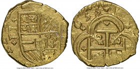 Philip IV gold Cob 2 Escudos 1633 C-E MS63 NGC, Cartagena mint, KM4.4, Cal-1769, Oro Macuquino-121, Restrepo-M52.21. 6.73gm. An especially sharp rendi...