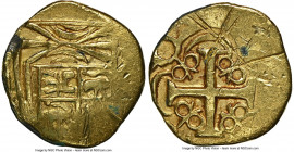 Philip IV-Charles II gilt Contemporary Counterfeit Cob 2 Escudos ND XF (Scratches, Residue), Santa Fe de Nuevo Reino mint, cf. KM14.1 (for original ty...