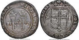 Charles & Johanna "Late Series" Real ND (1543-1544) M-S AU53 NGC, Mexico City mint, KM0009, Cal-67. 3.21gm. Displaying a hint of glossiness and only l...