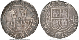 Charles & Johanna "Late Series" Real ND (1548-1556) M-L VF Details (Damaged) NGC, Mexico City mint, KM0009, Cal-72. 3.23gm. Deeply toned, with isolate...