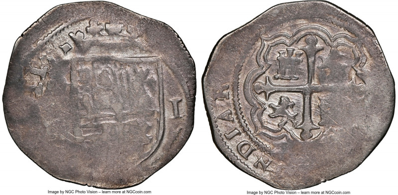 Philip III Cob Real 1611/10 Mo-F F12 NGC, Mexico City mint, KM27.2, cf. Cal-490 ...