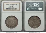 Ferdinand VI 4 Reales 1759 Mo-MM AU50 NGC, Mexico City mint, KM95. Close to perfectly centered, with light silver patina overlying surfaces that revea...
