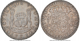 Ferdinand VI 8 Reales 1751 Mo-MF AU53 NGC, Mexico City mint, KM104.1, Cal-475. Pewter-gray appearances abound this gently handled pillar-type 8 Reales...