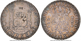 Ferdinand VI 8 Reales 1755 Mo-MM VF Details (Chopmarked) NGC, Mexico City mint, KM104.2. An extensively traded representative revealing distinct chopm...