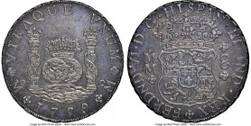 Ferdinand VI 8 Reales 1759 Mo-MM MS62 NGC, Mexico City mint, KM104.2, Cal-495. Imperial crown on left pillar variety. An example evincing crackling lu...