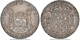 Charles III 8 Reales 1760 Mo-MM VF35 NGC, Mexico City mint, KM105. Problem-free, displaying deeply-struck motifs and gunmetal toning.

HID09801242017
...