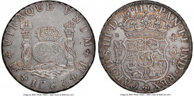 Charles III 8 Reales 1763 Mo-MF AU53 NGC, Mexico City mint, KM105, Cal-875. A lightly handled piece, showcasing sharp argent surfaces graced by a subt...