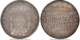 Charles III 8 Reales 1765 Mo-MF AU53 NGC, Mexico City mint, KM105, Cal-1088. A very captivating presentation that must be viewed in hand to be fully a...