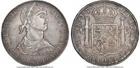 Ferdinand VII 8 Reales 1811 LM-JP AU55 NGC, Lima mint, KM106.2. Imagined bust. Steel-patinated and expressing a high degree of reverse luster. 

HID09...