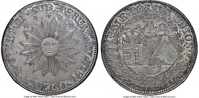 South Peru. Republic 8 Reales 1837 CUZCO-MS UNC Details (Cleaned) NGC, Cuzco mint, KM170.4, Elizondo-181, Grunthal/Sellschopp-860a. Seemingly a much s...