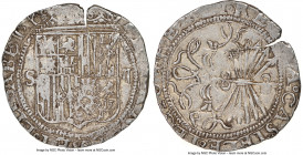 Ferdinand & Isabella 2 Reales ND (1474-1504) S-D AU58 NGC, Seville mint, Cal-523, Cay-2785. 6.78gm. A borderline Mint State specimen of a type usually...