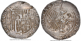 Ferdinand & Isabella 2 Reales ND (1474-1504)-G XF45 NGC, Granada mint, Cal-496, Cay-2761. 6.93gm. Variety with mintmark to left and tiny circlet or O ...